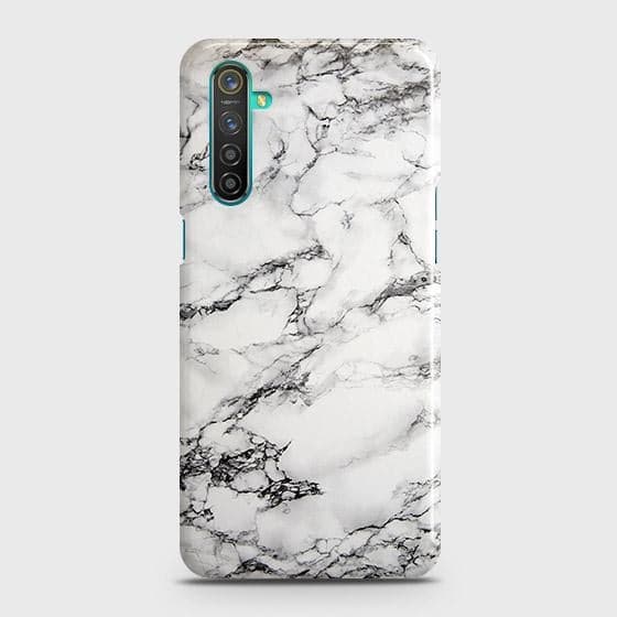 Realme 6s Cover - Matte Finish - Trendy Mysterious White Marble Printed Hard Case with Life Time Colors Guarantee