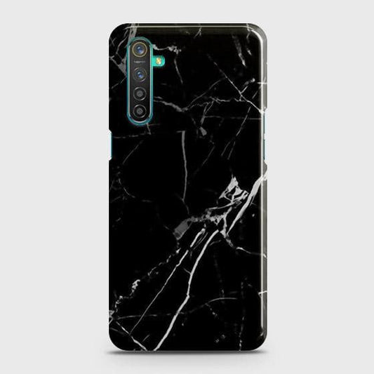Realme 6 Cover - Black Modern Classic Marble Printed Hard Case with Life Time Colors Guarantee