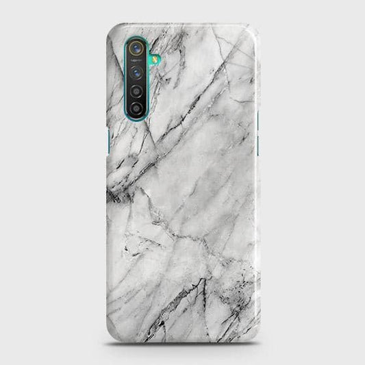 Realme 6 Pro Cover - Matte Finish - Trendy White Marble Printed Hard Case with Life Time Colors Guarantee