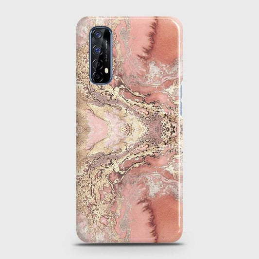 Realme 7 Cover - Trendy Chic Rose Gold Marble Printed Hard Case with Life Time Colors Guarantee