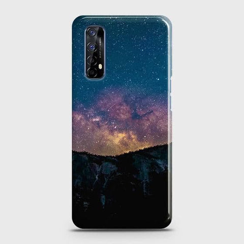 Realme 7 Cover - Matte Finish - Embrace Dark Galaxy  Trendy Printed Hard Case with Life Time Colors Guarantee