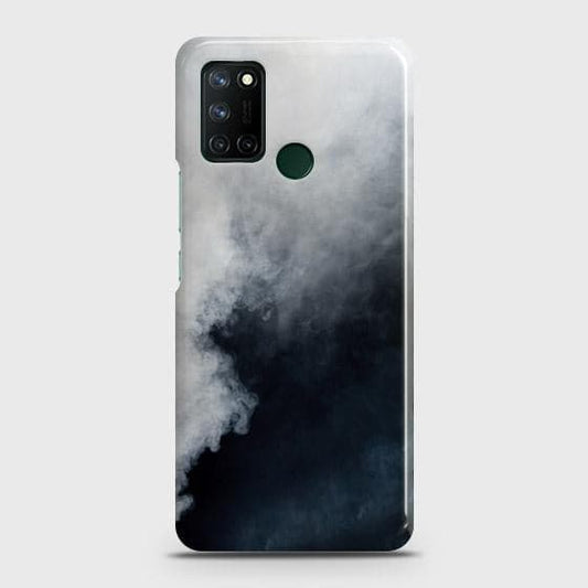 Realme 7i Cover - Matte Finish - Trendy Misty White and Black Marble Printed Hard Case with Life Time Colors Guarantee