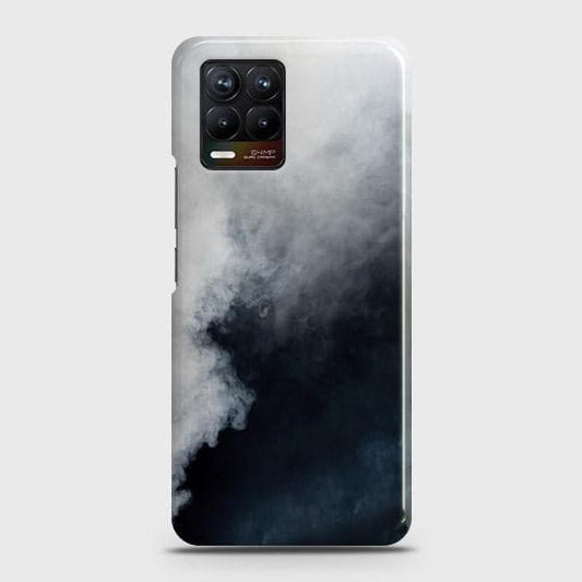 Realme 8 Cover - Matte Finish - Trendy Misty White and Black Marble Printed Hard Case with Life Time Colors Guarantee