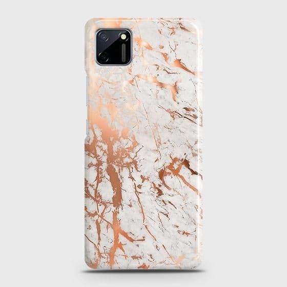 Realme C11 Cover - In Chic Rose Gold Chrome Style Printed Hard Case with Life Time Colors Guarantee