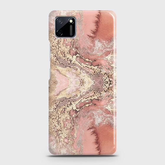 Realme C11 Cover - Trendy Chic Rose Gold Marble Printed Hard Case with Life Time Colors Guarantee