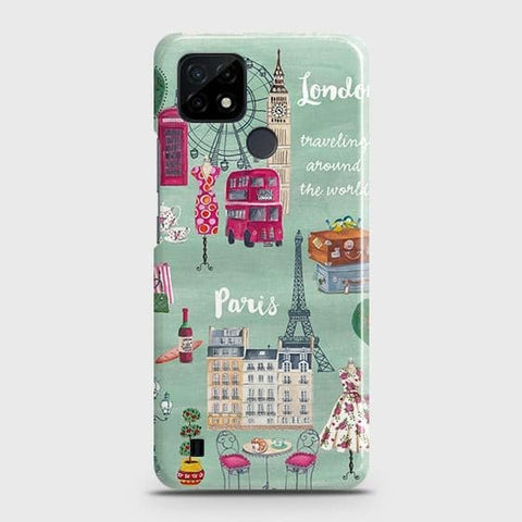 Realme C11 2021 Cover - Matte Finish - London, Paris, New York ModernPrinted Hard Case with Life Time Colors Guarantee