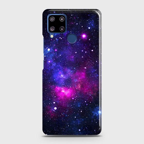 Realme C15 Cover - Dark Galaxy Stars Modern Printed Hard Case with Life Time Colors Guarantee