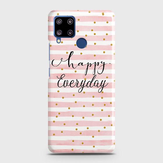 Realme C15 Cover - Trendy Happy Everyday Printed Hard Case with Life Time Colors Guarantee