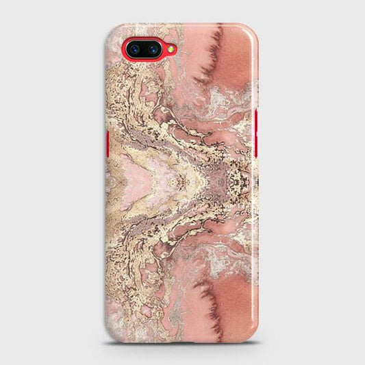 Realme C1 Cover - Trendy Chic Rose Gold Marble Printed Hard Case with Life Time Colors Guarantee