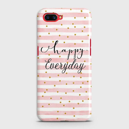 Realme C1 Cover - Trendy Happy Everyday Printed Hard Case with Life Time Colors Guarantee