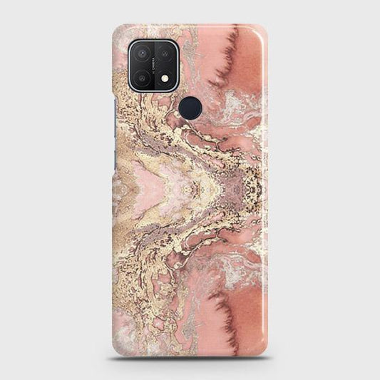 Realme C25 Cover - Trendy Chic Rose Gold Marble Printed Hard Case with Life Time Colors Guarantee