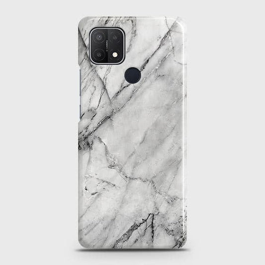 Realme C25 Cover - Matte Finish - Trendy White Marble Printed Hard Case with Life Time Colors Guarantee