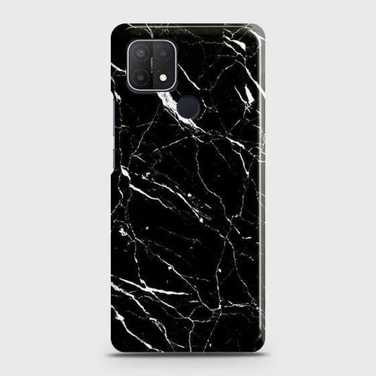Realme C25s Cover - Trendy Black Marble Printed Hard Case with Life Time Colors Guarantee