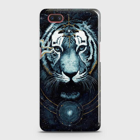 Realme C2 with out flash light hole Cover - Vintage Galaxy Tiger Printed Hard Case with Life Time Colors Guarantee