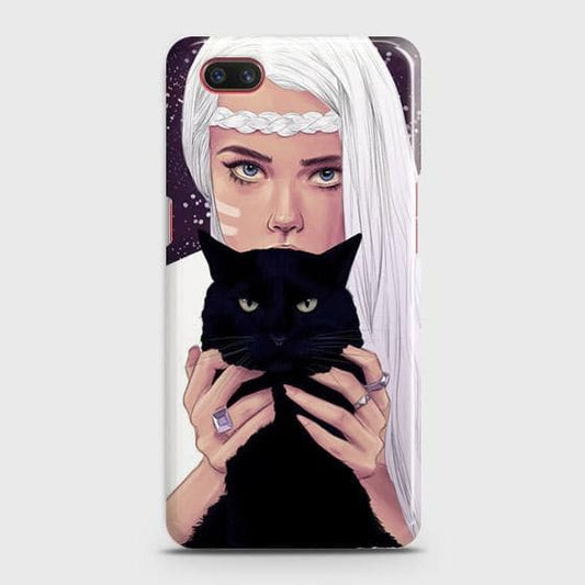 Realme C2 with out flash light hole Cover - Trendy Wild Black Cat Printed Hard Case with Life Time Colors Guarantee