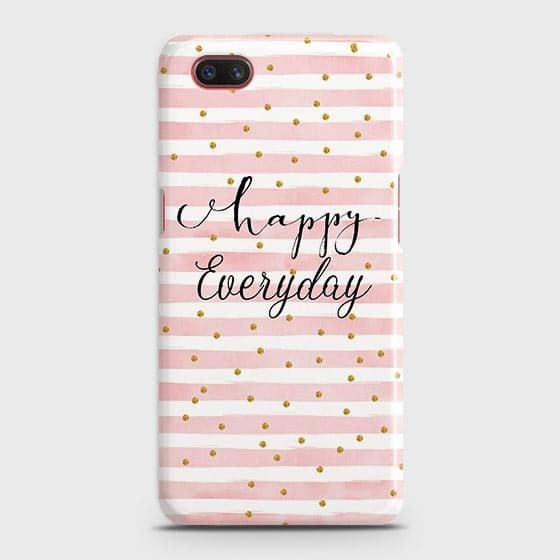 Realme C2 with out flash light hole Cover - Trendy Happy Everyday Printed Hard Case with Life Time Colors Guarantee