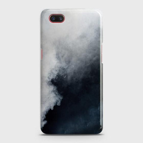 Realme C2 with out flash light hole Cover - Matte Finish - Trendy Misty White and Black Marble Printed Hard Case with Life Time Colors Guarante