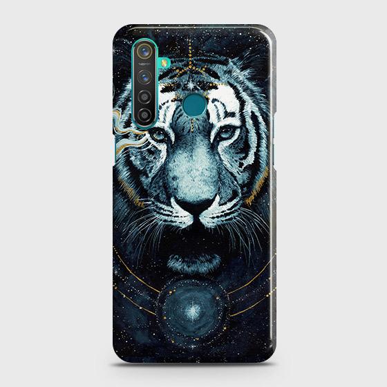 Realme_C3 Cover - Vintage Galaxy Tiger Printed Hard Case with Life Time Colors Guarantee