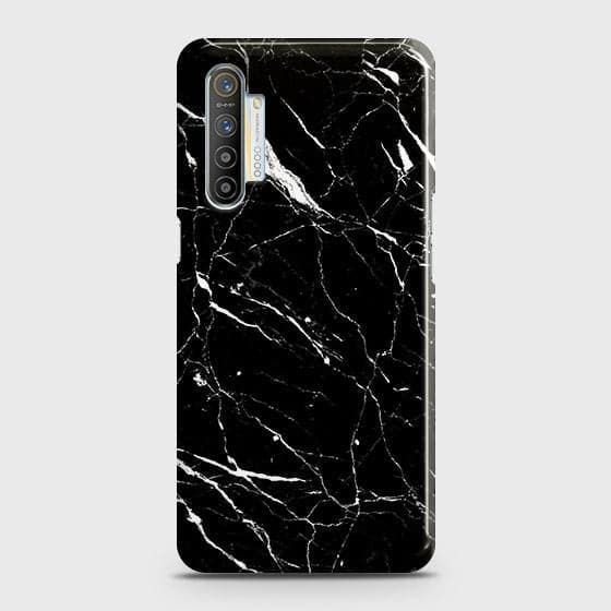 Realme XT Cover - Trendy Black Marble Printed Hard Case with Life Time Colors Guarantee ( Fast Delivery )
