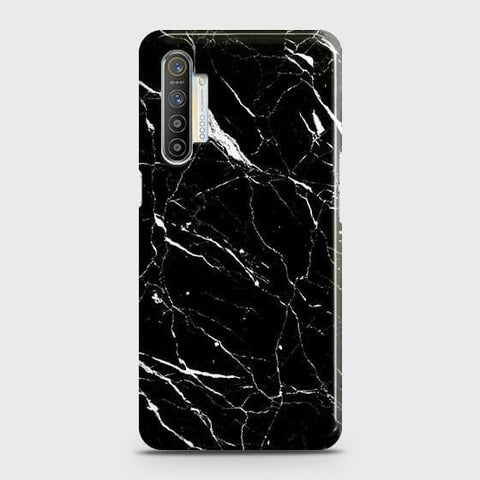 Realme XT Cover - Trendy Black Marble Printed Hard Case with Life Time Colors Guarantee ( Fast Delivery )