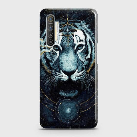 Realme XT Cover - Vintage Galaxy Tiger Printed Hard Case with Life Time Colors Guarantee