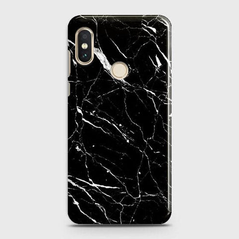 Xiaomi Mi A2 Lite / Redmi 6 Pro Cover - Trendy Black Marble Printed Hard Case with Life Time Colors Guarantee