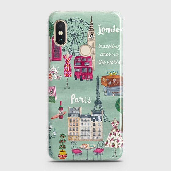 Xiaomi Mi A2 Lite / Redmi 6 Pro Cover - Matte Finish - London, Paris, New York ModernPrinted Hard Case with Life Time Colors Guarantee