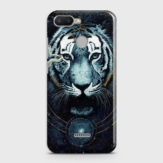 Xiaomi Redmi 6 Cover - Vintage Galaxy Tiger Printed Hard Case with Life Time Colors Guarantee