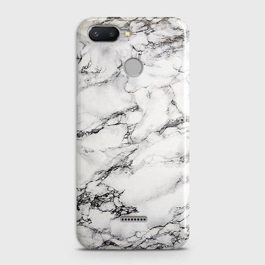 Xiaomi Redmi 6 Cover - Matte Finish - Trendy Mysterious White Marble Printed Hard Case with Life Time Colors Guarantee