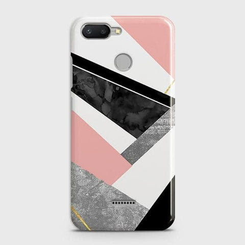 Xiaomi Redmi 6 Cover - Matte Finish - Geometric Luxe Marble Trendy Printed Hard Case with Life Time Colors Guarantee
