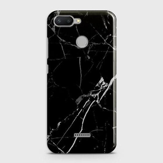 Xiaomi Redmi 6 Cover - Black Modern Classic Marble Printed Hard Case with Life Time Colors Guarantee