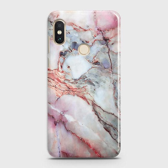 Xiaomi Redmi Note 6 Pro Cover - Violet Sky Marble Trendy Printed Hard Case with Life Time Colors Guarantee