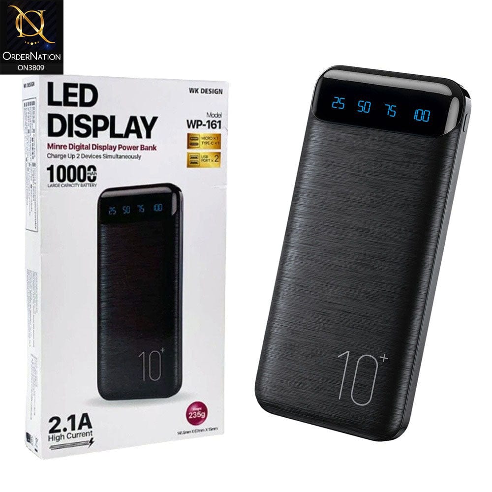 Power Bank WK MINRE 10000mAh 2.1A - Black WP-161