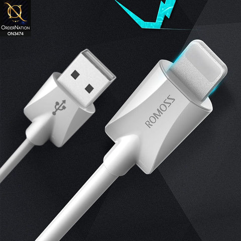 White - ROMOSS iPhone 6 USB Cable CB12V 1M Lightning Cable