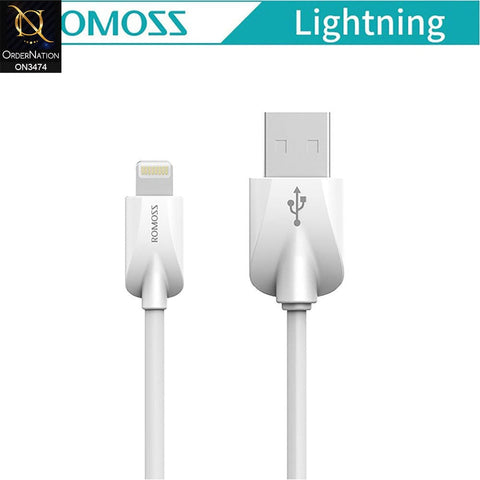 White - ROMOSS iPhone 6 USB Cable CB12V 1M Lightning Cable