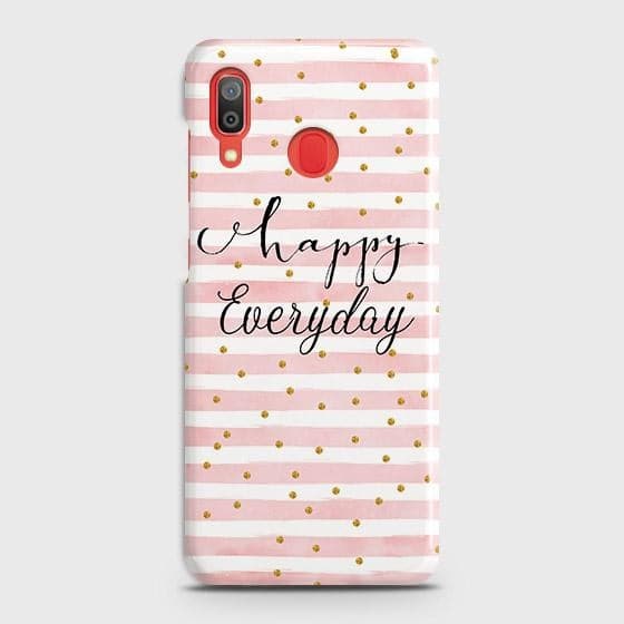SAMSUNG GALAXY A20 Cover - Trendy Happy Everyday Printed Hard Case with Life Time Colors Guarantee