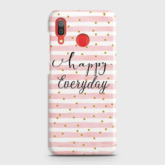 SAMSUNG GALAXY A30 Cover - Trendy Happy Everyday Printed Hard Case with Life Time Colors Guarantee
