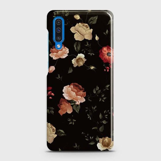 SAMSUNG GALAXY A50 Cover - Matte Finish - Dark Rose Vintage Flowers Printed Hard Case with Life Time Colors Guarantee