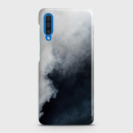 SAMSUNG GALAXY A50 Cover - Matte Finish - Trendy Misty White and Black Marble Printed Hard Case with Life Time Colors Guarantee