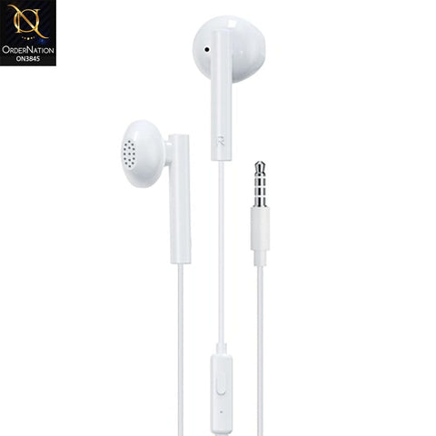 White - WK YA01 3.5mm In-Ear Wired Earphone, Length: 1.2m