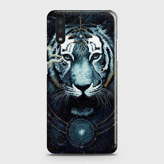 Samsung Galaxy A01 Cover - Vintage Galaxy Tiger Printed Hard Case with Life Time Colors Guarantee