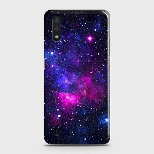 Samsung Galaxy A01 Cover - Dark Galaxy Stars Modern Printed Hard Case with Life Time Colors Guarantee