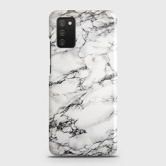 Samsung Galaxy A02s Cover - Matte Finish - Trendy Mysterious White Marble Printed Hard Case with Life Time Colors Guarantee