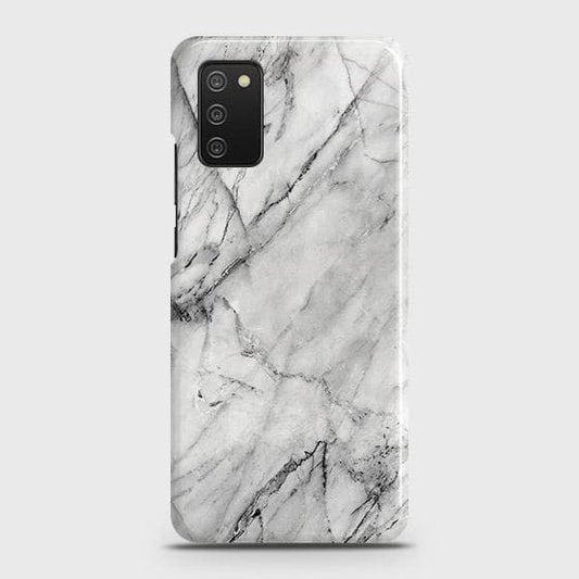 Samsung Galaxy A03s Cover - Matte Finish - Trendy White Marble Printed Hard Case with Life Time Colors Guarantee-B31 (1)