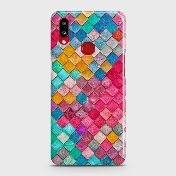 Samsung Galaxy A10s Cover - Chic Colorful Mermaid Printed Hard Case with Life Time Colors Guarantee