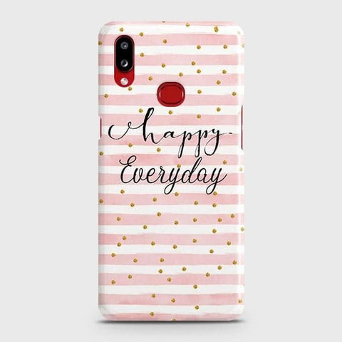Samsung Galaxy A10s Cover - Trendy Happy Everyday Printed Hard Case with Life Time Colors Guarantee