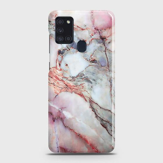 Samsung Galaxy A21s Cover - Violet Sky Marble Trendy Printed Hard Case with Life Time Colors Guarantee