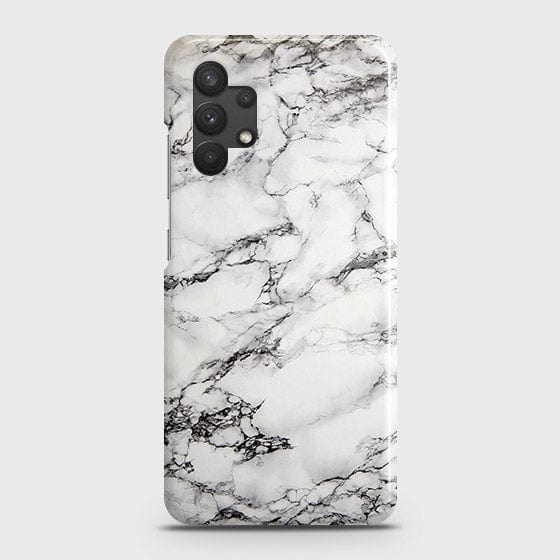 Samsung Galaxy A13 4G Cover - Matte Finish - Trendy Mysterious White Marble Printed Hard Case with Life Time Colors Guarantee