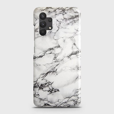Samsung Galaxy A13 4G Cover - Matte Finish - Trendy Mysterious White Marble Printed Hard Case with Life Time Colors Guarantee