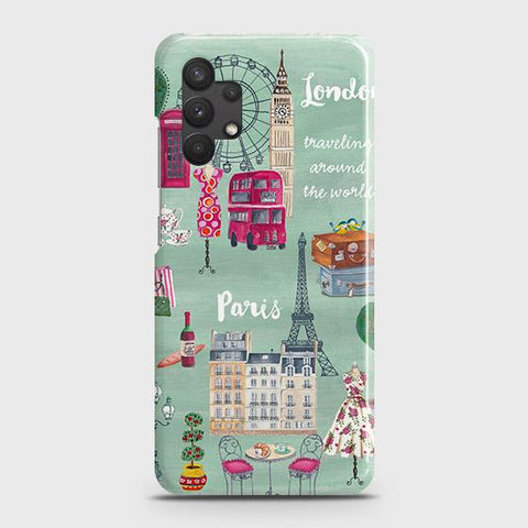 Samsung Galaxy A32 4G Cover - Matte Finish - London, Paris, New York Modern Printed Hard Case with Life Time Colors Guarante ( Fast Delivery )